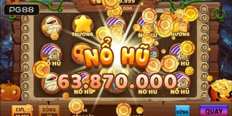 Giao diện bảng thanh toán (Paylines) giúp người chơi dễ dàng theo dõi các dòng thắng khi tham gia nổ hũ